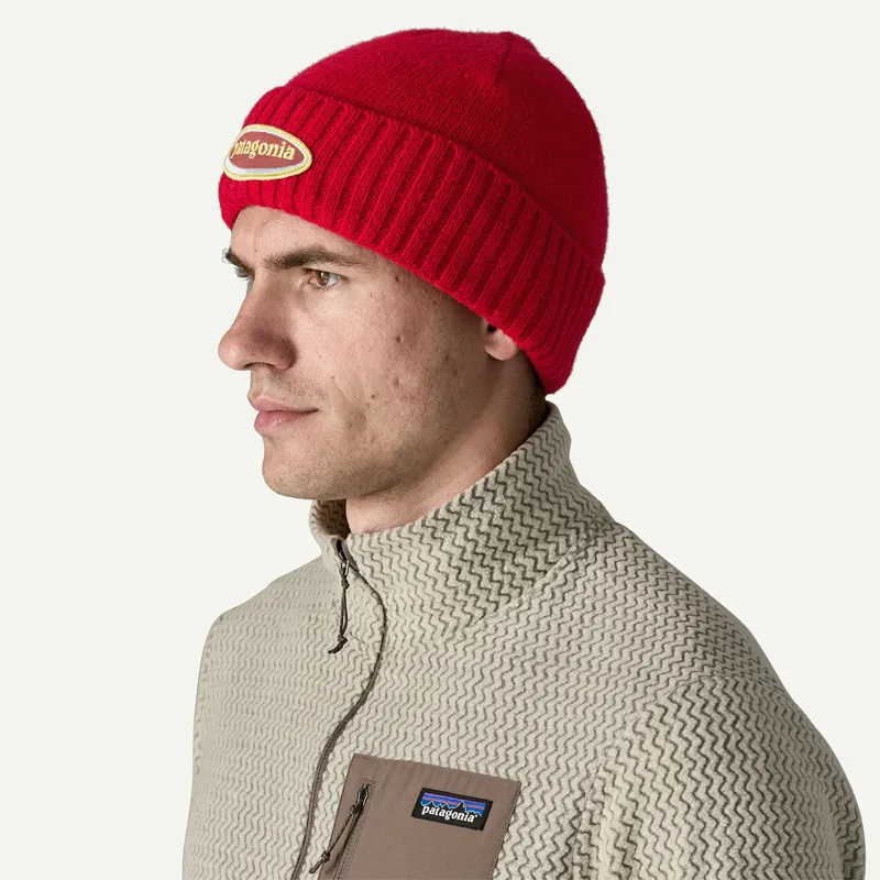 Patagonia Brodeo Beanie in Oval Logo: Amanita Red-1