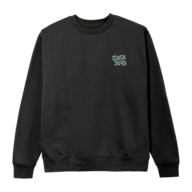 Dark Seas Nose Rider Crew Sweatshirt in Pigment Black-1