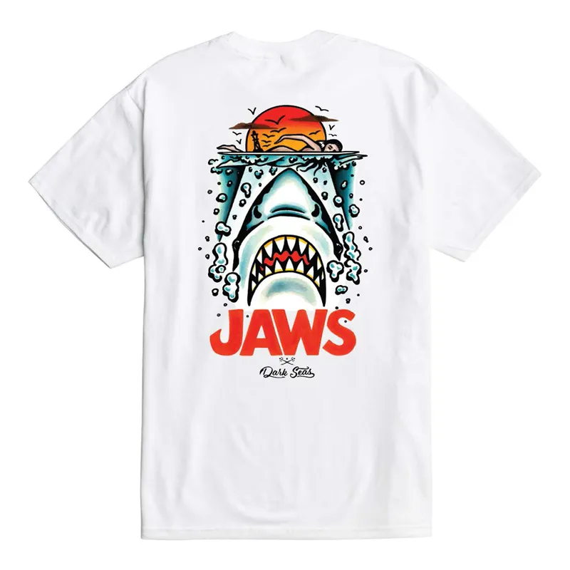 Dark Seas Jaws Collection Out of the Blue Tee in White