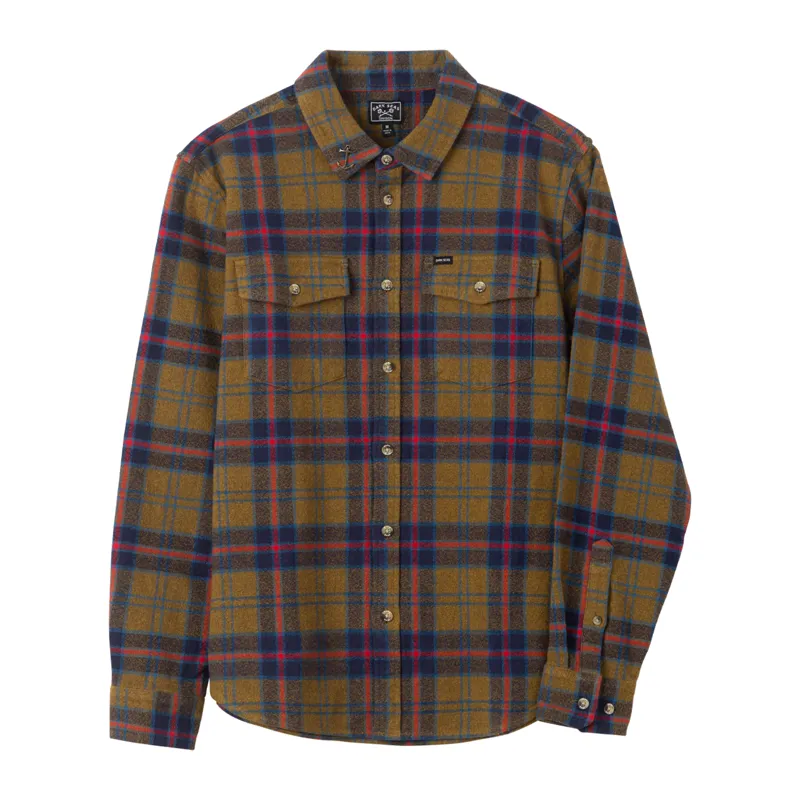 Dark Seas Newman Woven Shirt in Dull Gold