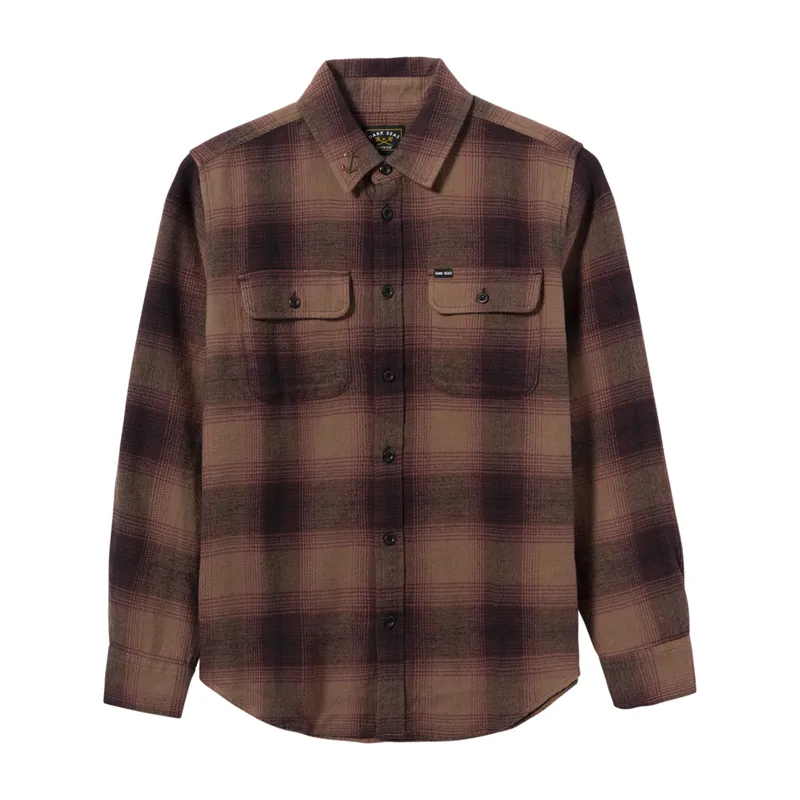 Dark Seas Charlos Woven Shirt in Black/Taupe
