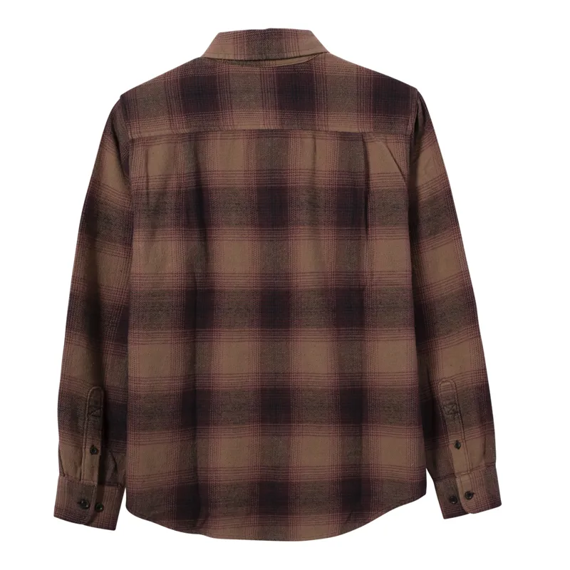 Dark Seas Charlos Woven Shirt in Black/Taupe-1