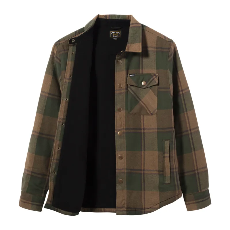 Dark Seas Barracks Heavyweight Woven Jacket in Green-3