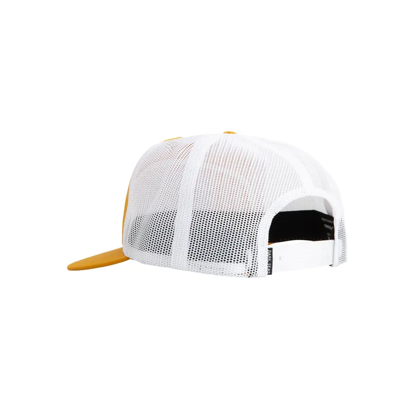 Dark Seas Docker Trucker Cap in Gold/White-1