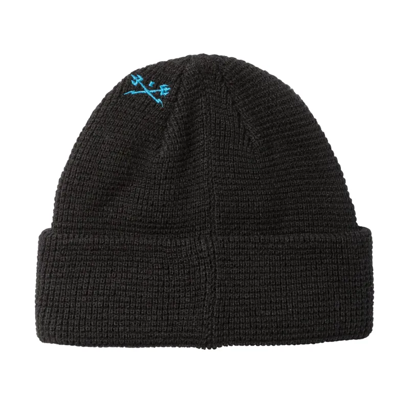 Dark Seas Waffle Beanie in Black-1