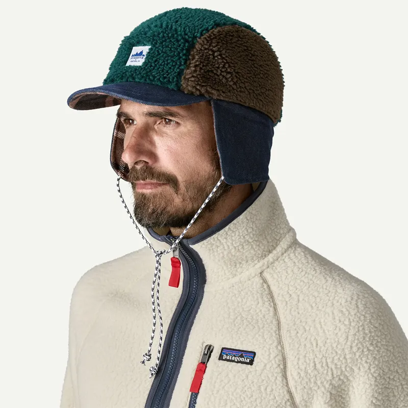 Patagonia Range Earflap Cap in Cascade Green-1