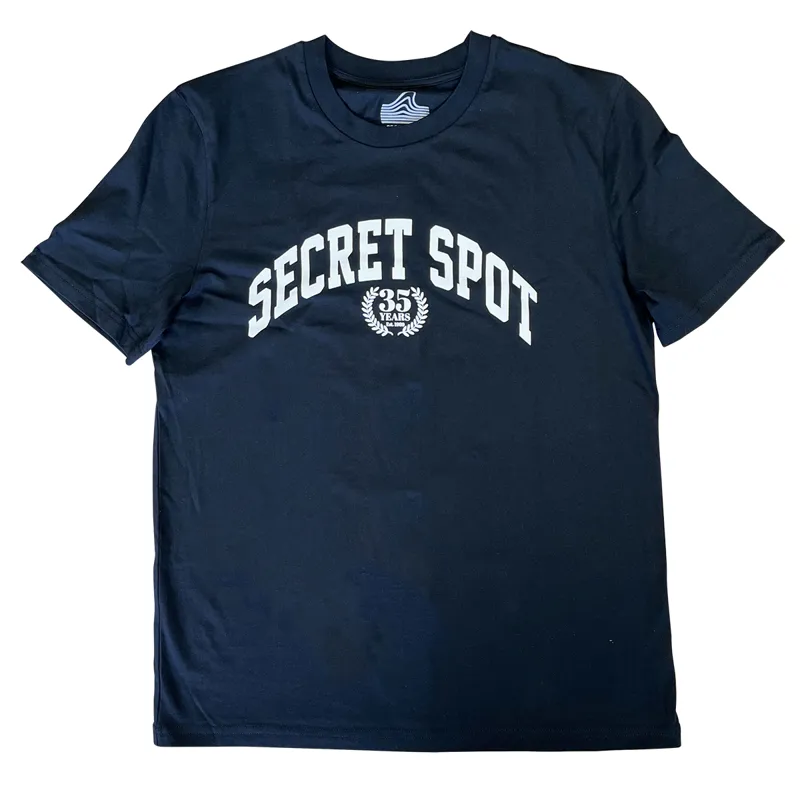 Secret Spot 35 Years Tee in Black/White