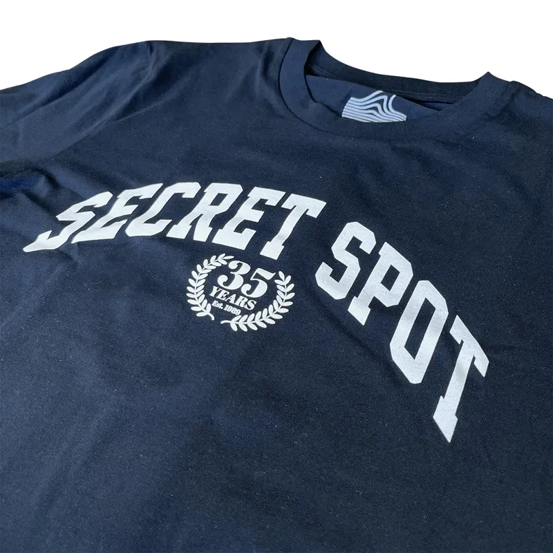 Secret Spot 35 Years Tee in Black/White-1