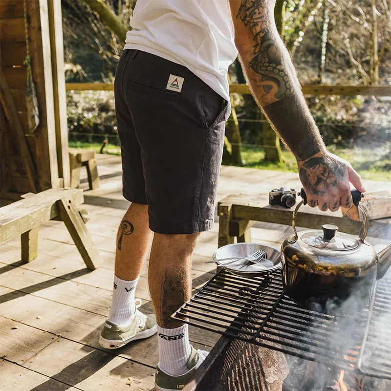 Passenger 365 Organic Cotton Short in Charcoal-3