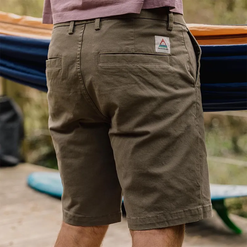 Passenger 365 Organic Cotton Short in Dusty Olive-1