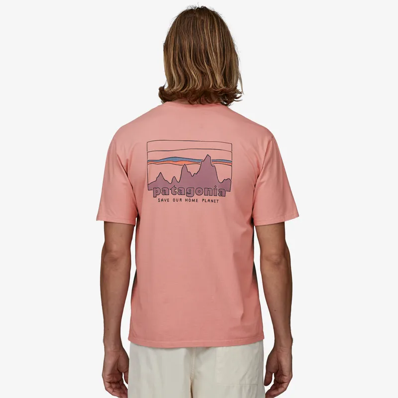 Patagonia '73 Skyline Organic T-shirt in Sunfade Pink-2