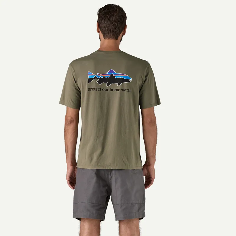 Patagonia Home Water Trout Organic T-Shirt in River Rock Green-3