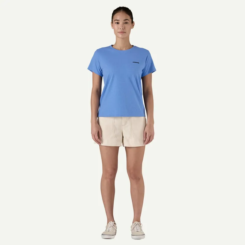 Patagonia Womens' P-6 Logo Responsibili-Tee in Abundant Blue-2