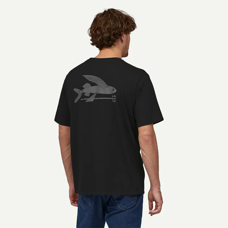 Patagonia Flying Fish Responsibili-Tee in Ink Black-2