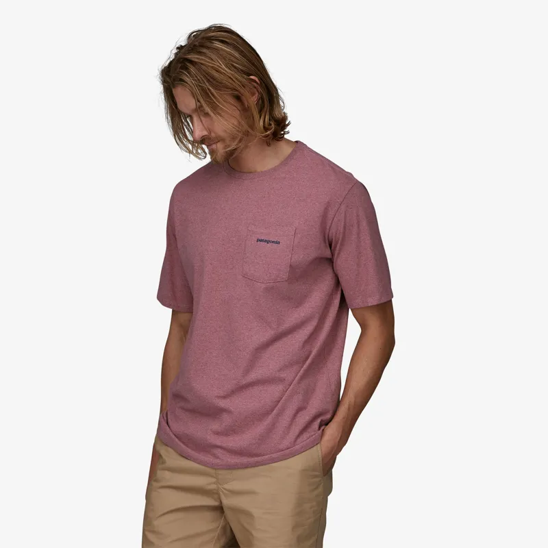 Patagonia Boardshort Logo Pocket Responsibili-Tee in Evening Mauve-1