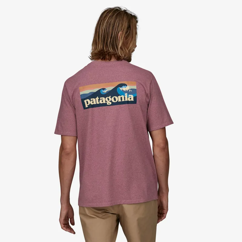 Patagonia Boardshort Logo Pocket Responsibili-Tee in Evening Mauve-2