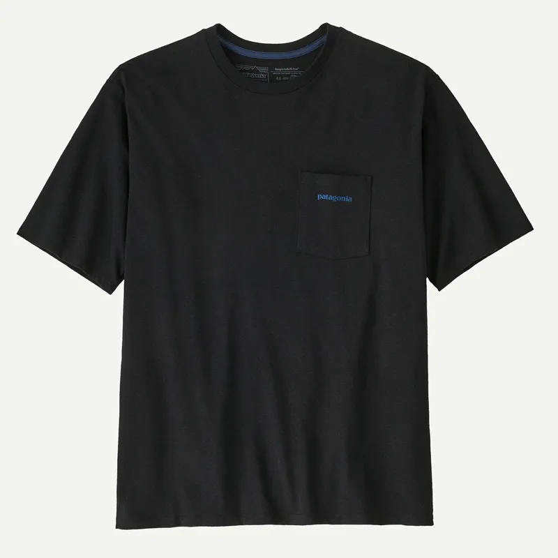 Patagonia Boardshort Logo Pocket Responsibili-Tee in Ink Black-1