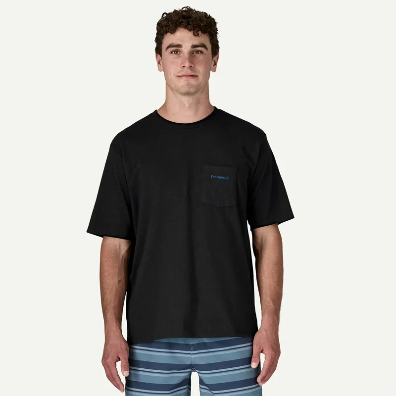 Patagonia Boardshort Logo Pocket Responsibili-Tee in Ink Black-3