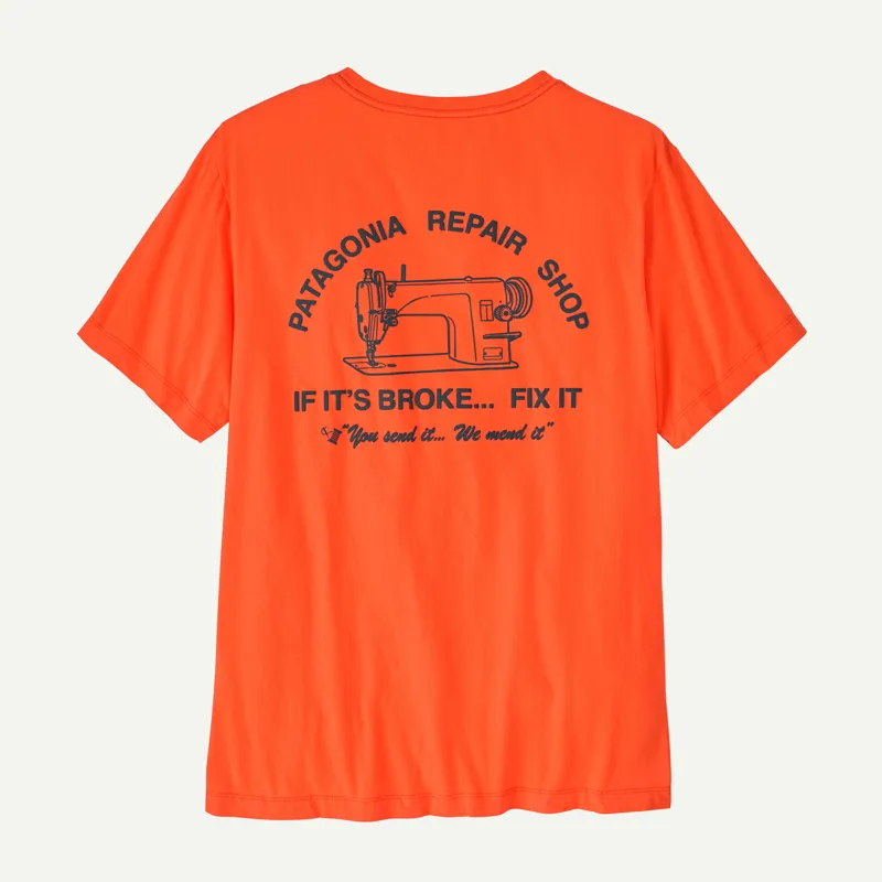 Patagonia Men's Repair Shop T-Shirt in Orange Peel