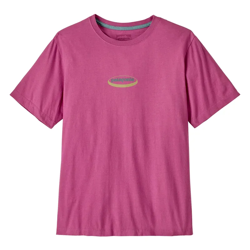 Patagonia Men's 95 Oval Logo T-Shirt in Faded Magenta-1