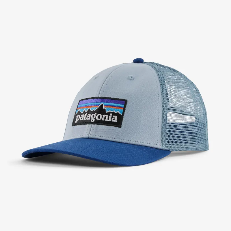 Patagonia P-6 Logo LoPro Trucker Hat in Steam Blue