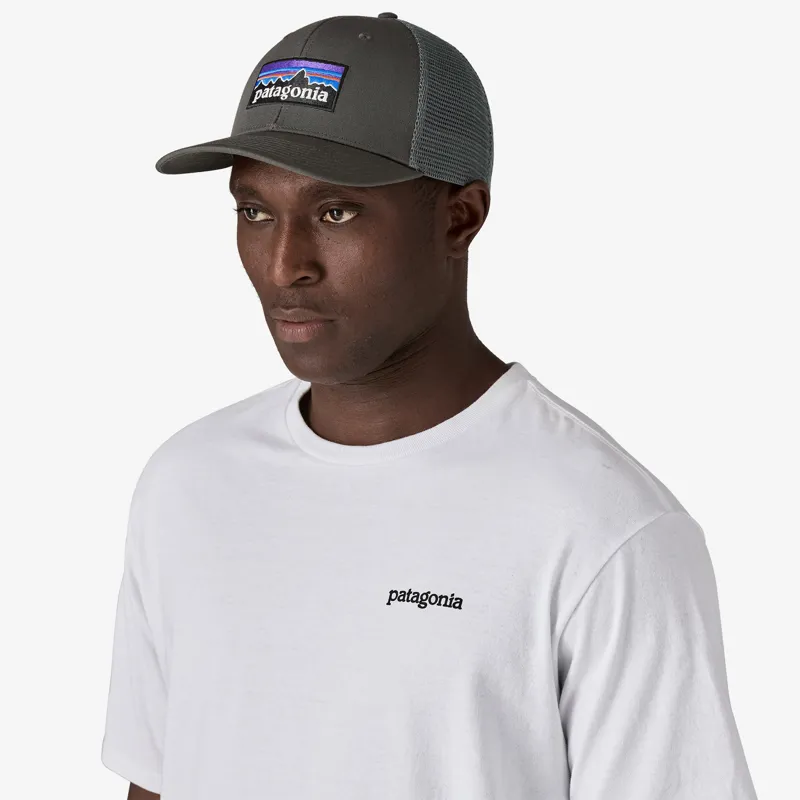Patagonia P-6 Logo Trucker Cap in Grey-1