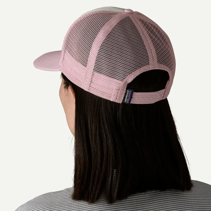 Patagonia P-6 Logo Trucker Hat in White w/Quiet Violet-2