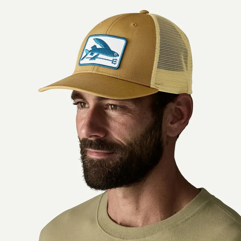 Patagonia LoPro Trucker Hat in Flying Fish Fork: Bobcat Brown-1