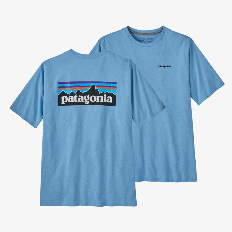 Patagonia Men's P-6 Logo Responsibili-Tee in Lago Blue