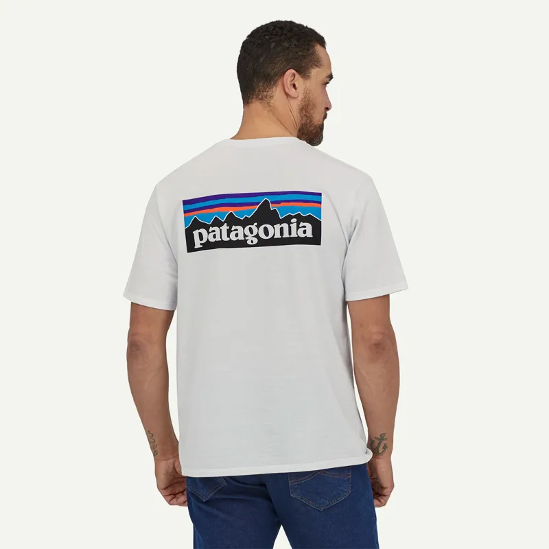 Patagonia P-6 Logo Responsibili-Tee in White-2