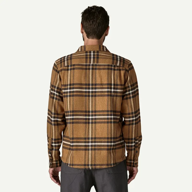 Patagonia Men's Fjord Flannel Shirt In Catch: Deer Brown-2
