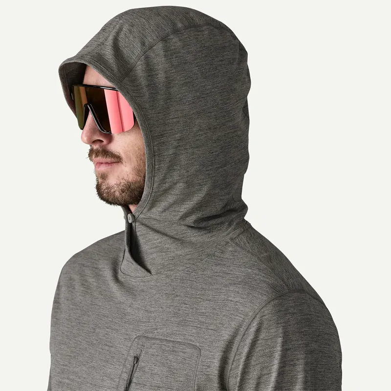 Patagonia Men's Capilene Cool Sun Hoody in Forge Grey: Noble Grey X-Dye-8
