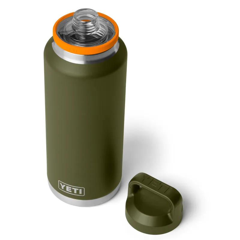 Yeti Rambler 46oz Chug Bottle in Olive/King Crab Orange-2