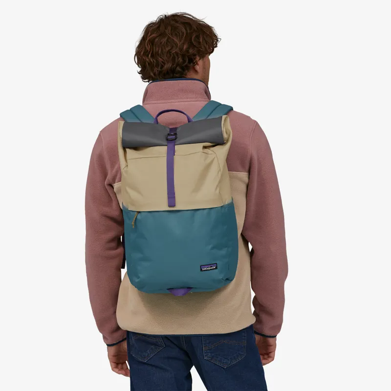 Patagonia Fieldsmith Roll Top Pack in Patchwork/Tasmanian Teal-1