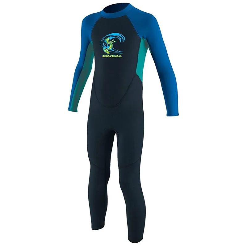 O Neill Reactor Kids 2mm Back Zip Wetsuit in Slate/Aqua/Ocean
