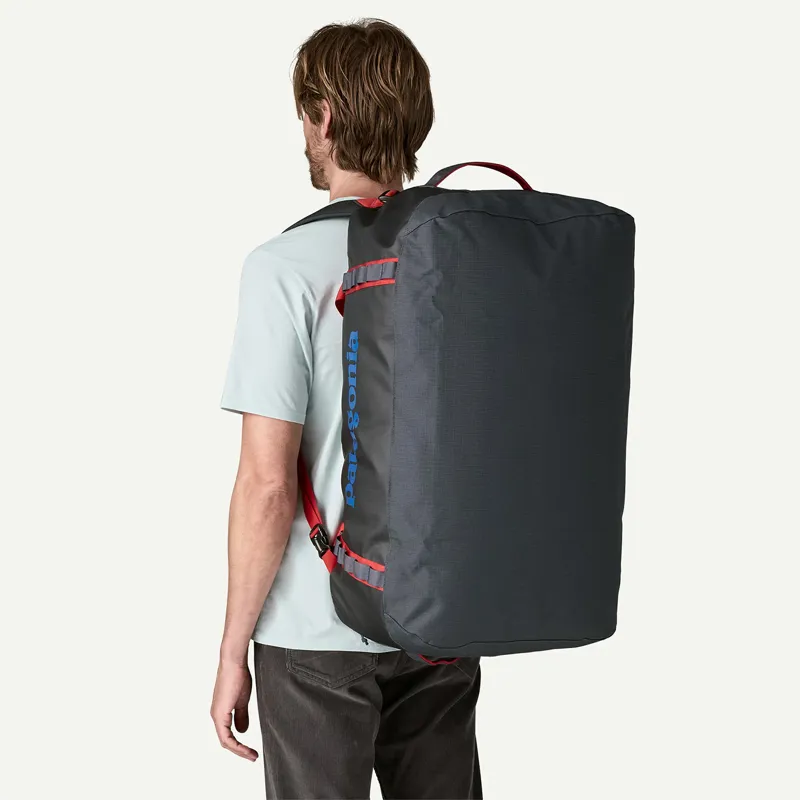 Patagonia Black Hole 70L Duffel in Smolder Blue w/Amanita Red-1