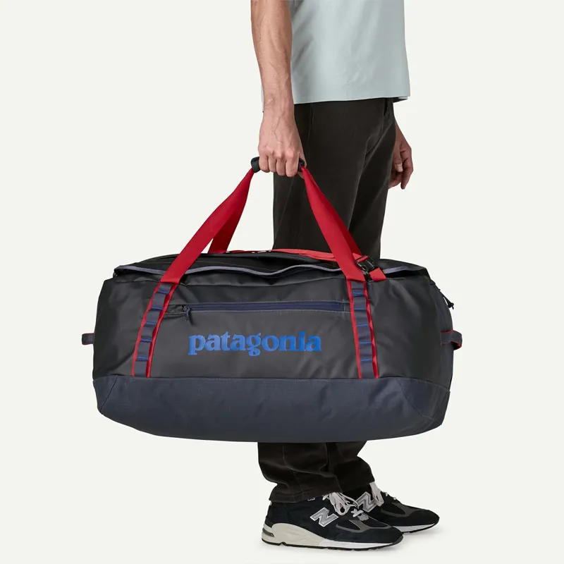 Patagonia Black Hole 70L Duffel in Smolder Blue w/Amanita Red-2