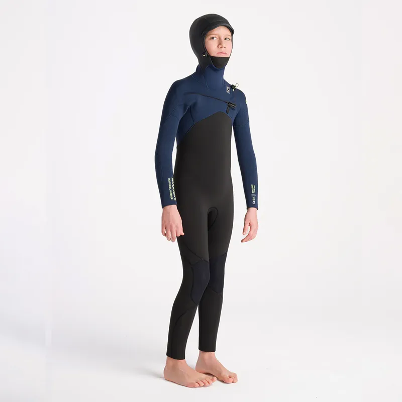 C-Skins NuWave Junior Session 5-4mm Hooded Chest-Zip Wetsuit-3