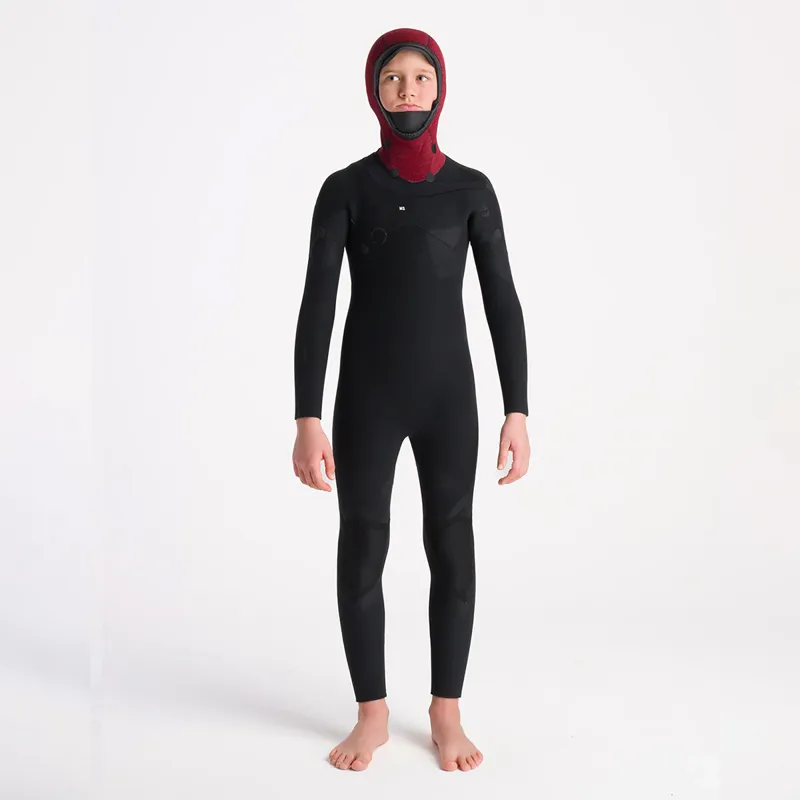 C-Skins NuWave Junior Session 5-4mm Hooded Chest-Zip Wetsuit-4