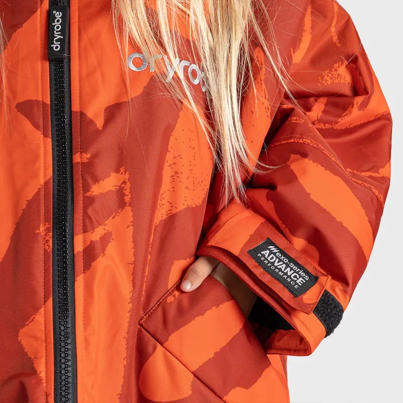 Dryrobe Advance Alpine Long Sleeve Change Robe in Mosaic Palm for Ages 5-9-2