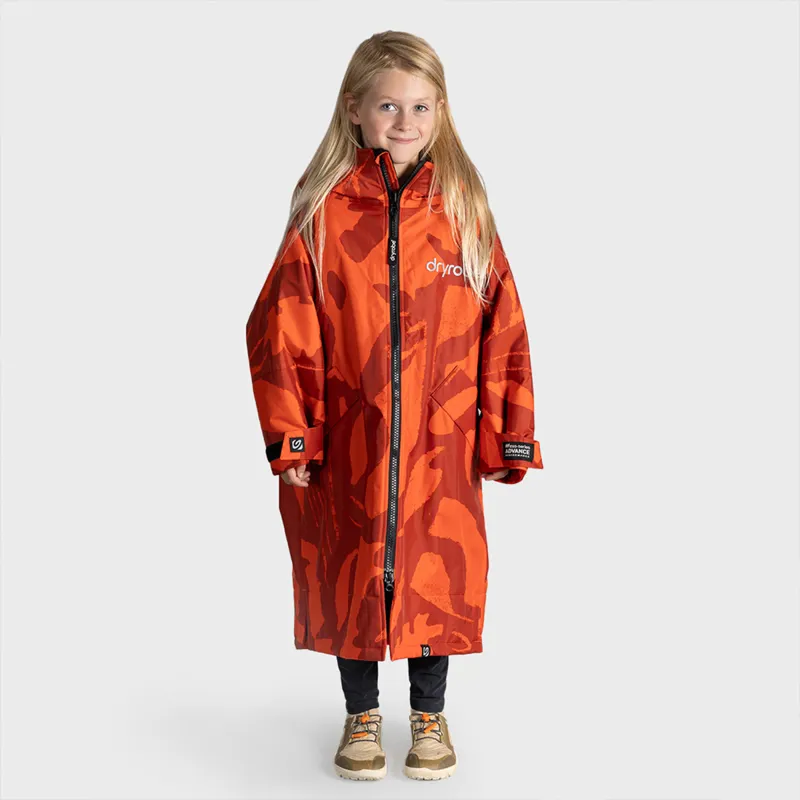 Dryrobe Advance Alpine Long Sleeve Change Robe in Mosaic Palm for Ages 5-9-4