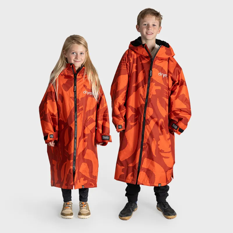 Dryrobe Advance Alpine Long Sleeve Change Robe in Mosaic Palm for Ages 5-9-7
