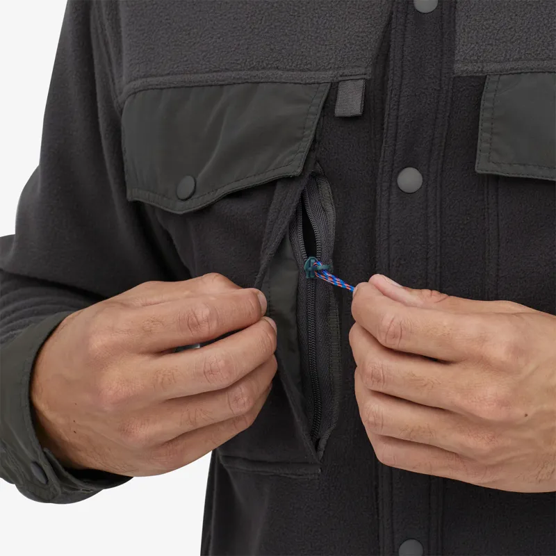 Patagonia Early Rise Snap Long Sleeve Shirt in Ink Black-5