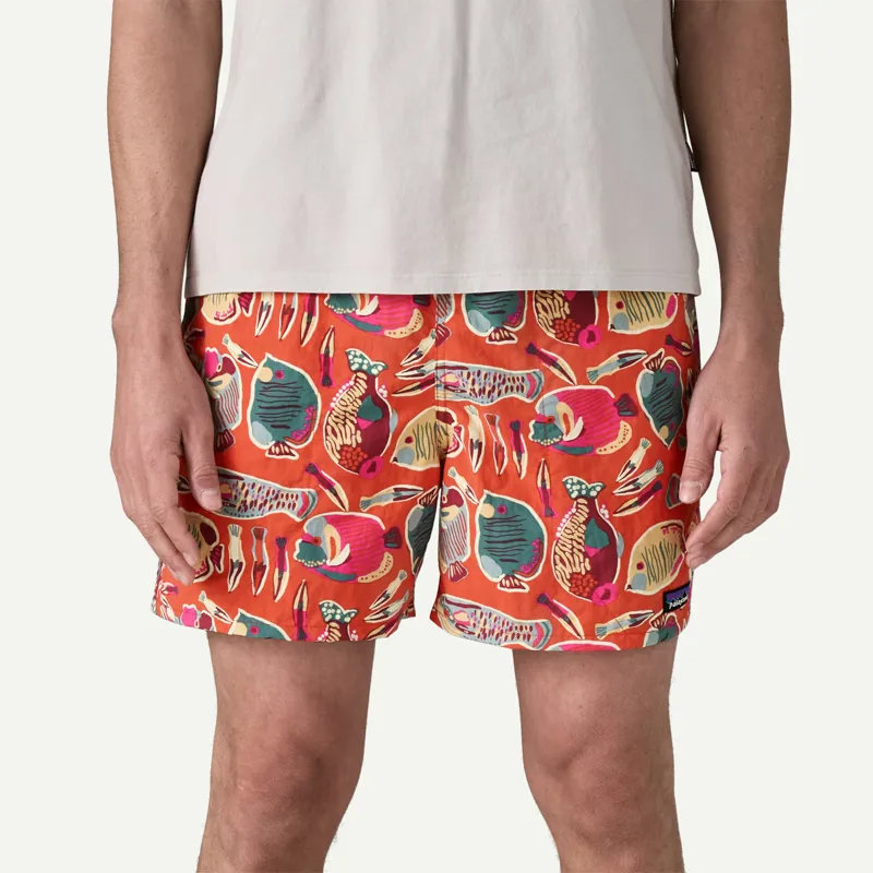 Patagonia Baggies 5in Shorts in Wrasse: Pollinator Orange-1