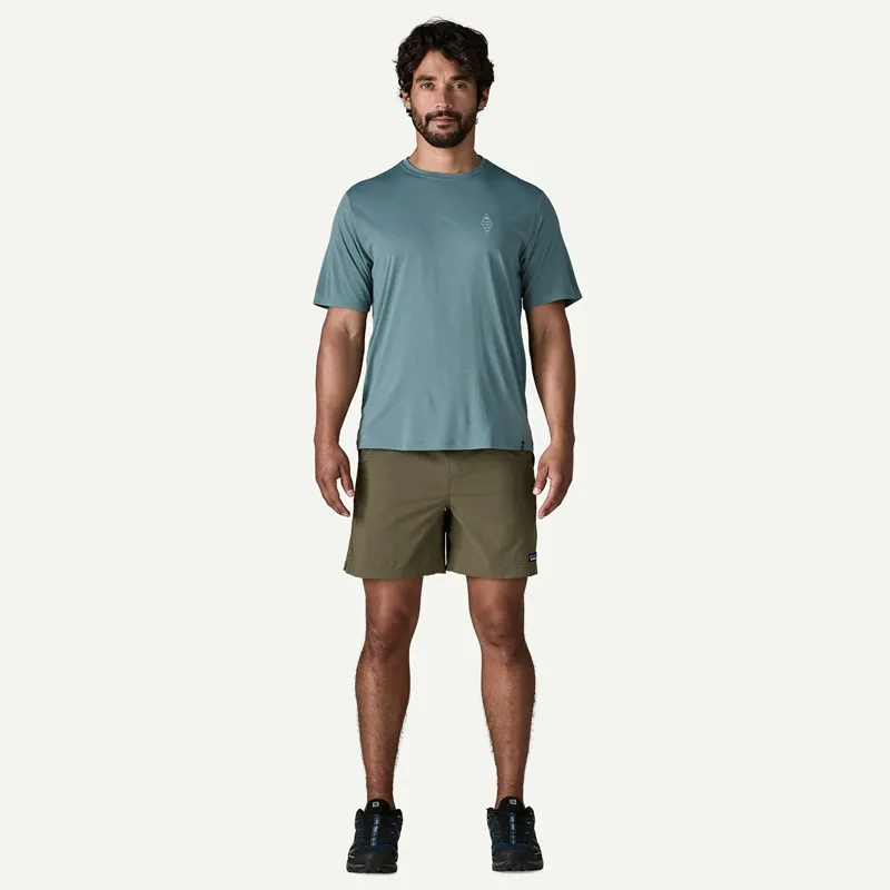 Patagonia Men's 6 inch Baggies Lights Shorts in Basin Green-3