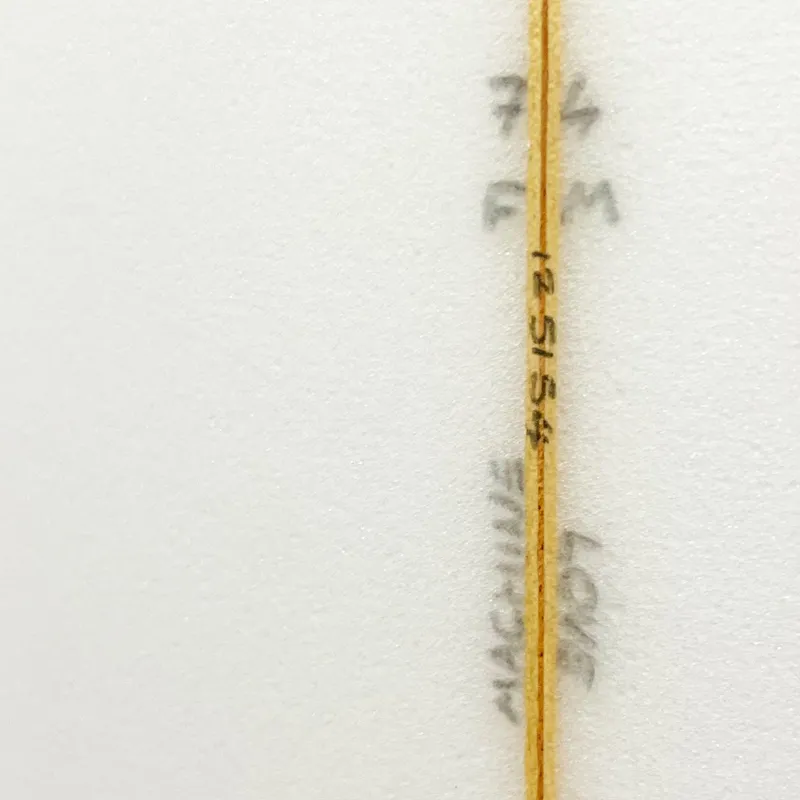 Love Machine Surfboards 7ft 4in FM Clear with Yellow Rail Line - Futures-2