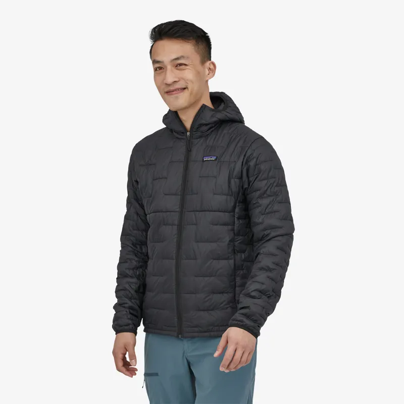 Patagonia Micro Puff Hoody in Smolder Blue w/Raptor Brown-1