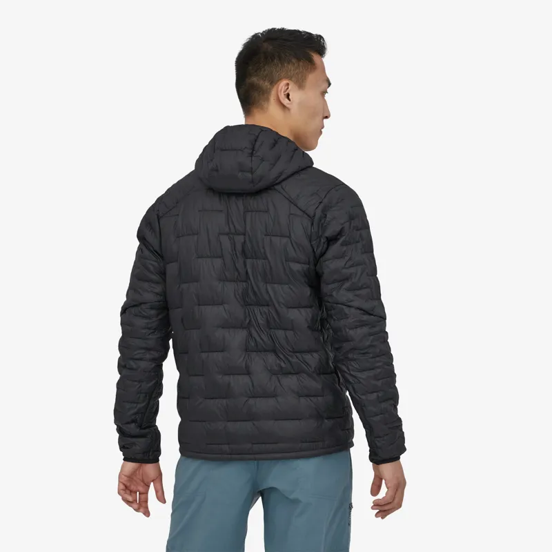 Patagonia Micro Puff Hoody in Smolder Blue w/Raptor Brown-2