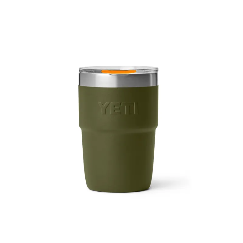 Yeti Rambler 8oz Stackable Cup in Olive/King Crab Orange-1