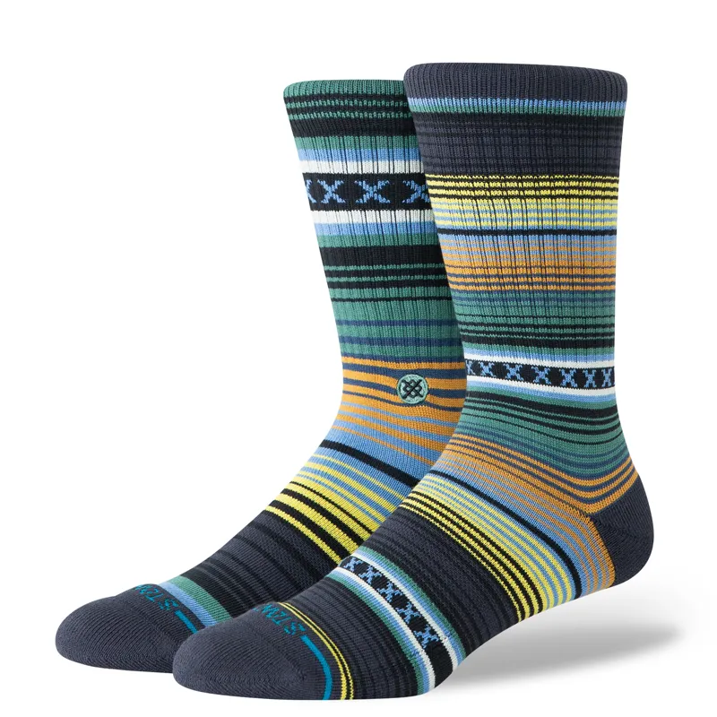 Stance Curren Crew Sock in Deep Teal - SIZE Large